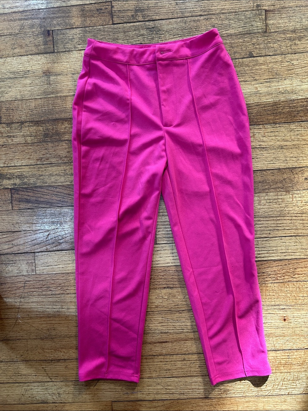 SHEIN Petite Bright Fuchsia Skinny Ponte Pants